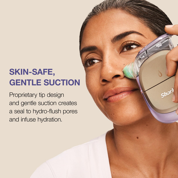 Shark FacialPro Glow at Home Hydro Powered Facial System with DePuffi Hot and  Cold Therapy  Professional Spa Skincare Device for Pore Cleansing Hydration and  Radiant Glow Blue FH320