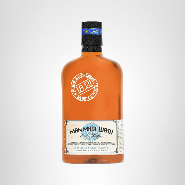 18.21 Man Made 3-in-1 Body Wash Shampoo & Conditioner for Men All Hair & Skin Types Strengthens and Moisturizes in a Manly Aroma 18oz