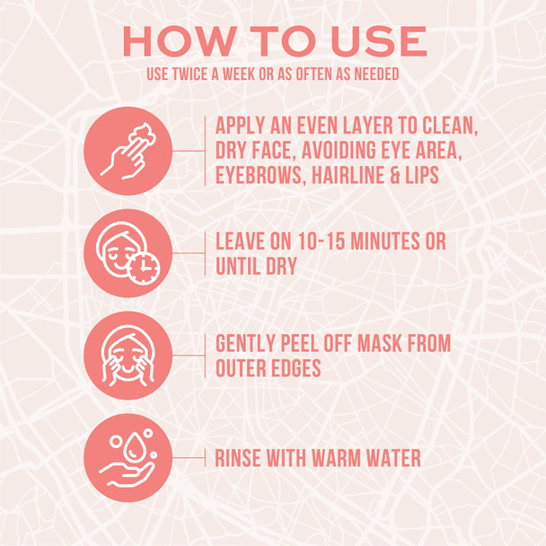 Freeman Exotic Blends Pore Clearing French Pink Clay Peel Off Facial Mask 6 fl.oz./175 mL Tube