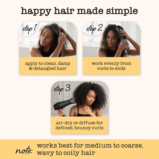 SAUCE BEAUTY Crème Brulee Curl Custard (10.5 Fl Oz) Frizz Control Detangler & Curl Defining Cream with Cocoa Butter Coconut Oil & Tangerine Oil Hair Styling Cream for Wavy & Coily Hair