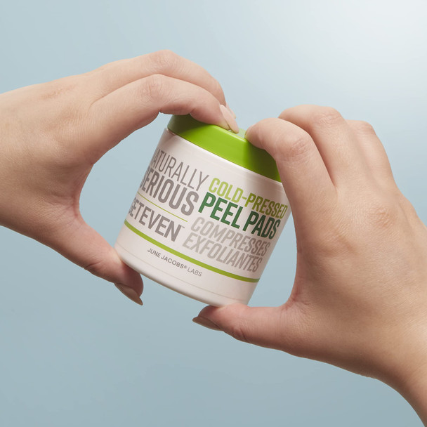 Naturally Serious | Get Even Cold-Pressed Peel Pads Exfoliating Pads For Uneven Texture Peel Pads For Sensitive Skin Vegan Skincare Cruelty-Free Skincare