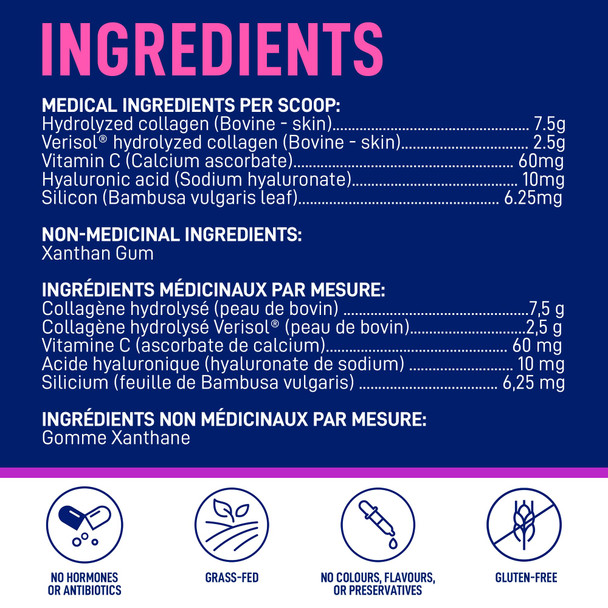 LEANFIT COLLAGEN & BEAUTY Unflavoured - 10g Bioactive Collagen Peptides Powder + Vitamin C + Hyaluronic Acid - Clinically Proven to Reduce Eye Wrinkles in Just 4 Weeks - 28 Servings 284g Tub