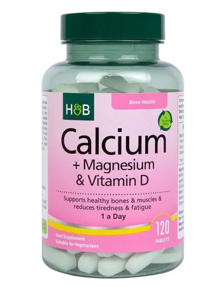 Holland & Barrett Calcium + Magnesium & Vitamin D 120 Tablets