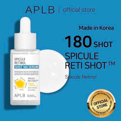 APLB Spicule Retinol Shot 180 Serum  SPICULE RETI SHOT 180 1.35 FL.OZ/Korean Skincare Gentle Exfoliation Wrinkle Care Long lasting hydration Revitalize for gentle and improve skin texture