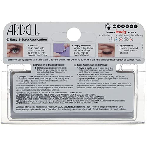 Ardell Fashion Lashes Natural Strip Lash Black [120] 1 ea (Pack of 3)