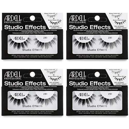 Ardell Studio Effects False Eyelashes 232 - Dramatic Volume Lash Strips Perfect Lashes for Special Occasions and Everyday Glam 4 Pack