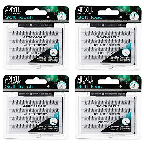 Ardell Individual Lashes Soft Touch - Long Black Knot- False Eyelashes Natural Look DIY Eyelash Extensions 56 Lash Clusters Per Pack