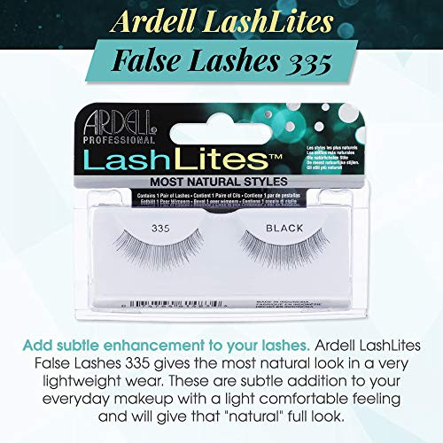 Ardell False Eyelashes LashLites 335 - Natural Look Lashes Long-Lasting Eyelash Extensions 4 Pack