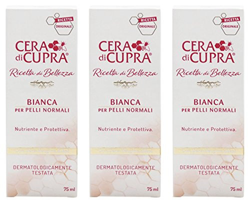 Cera di Cupra "Bianca per Pelli Normali" Cream for Normal Skin Anti-age Formula - 2.5 Fluid Ounces (75ml) Tubes (Pack of 3) [ Italian Import ]