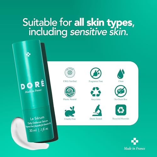 Doré Dore - Le Sérum - Vitamin C Serum - Hydrates Skin and Improves Appearance of Dark Spots Tone Fine Lines & Wrinkles for Oily Dry & Sensitive Skin Facial Serum for Women & Men (1 fl oz  30 ml)