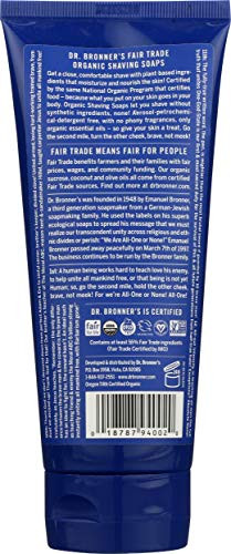 Dr. Bronner's  Organic Body Care Spearmint Peppermint Shaving Gels 7 fl. oz. (a)
