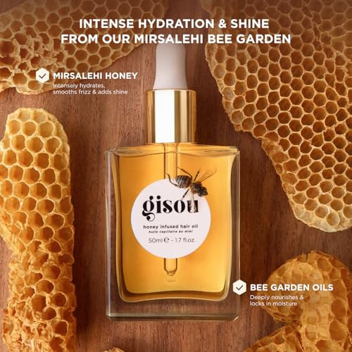 Gisou Honey Hydration Pack 2-Step Moisture & Frizz Control System Mirsalehi Honey & Baobab Extract +143% Shine & Heat Protection Perfect for Dry or Damaged Hair