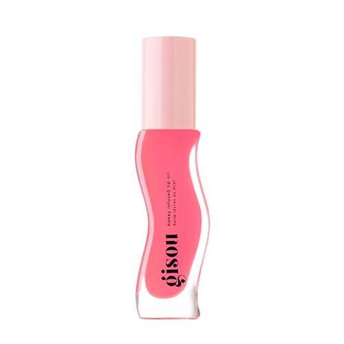 Gisou Honey Infused Hydrating Lip Oil Nourishing Lip Moisturizer for Dry Lips (Fresh Honey)