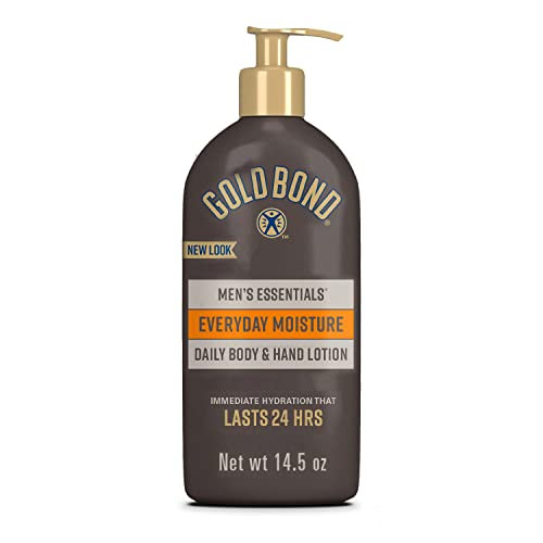 Gold Bond Men's Essentials Everyday Moisture Daily Body & Hand Lotion with Vitamin C Formulated for Men's Dry Skin Value Size 24 oz.