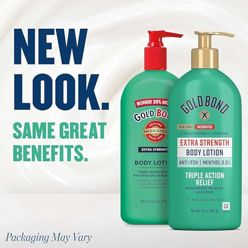 Gold Bond Body Lotion Extra Strength Medicated 14 Ounce (Pack of 6)