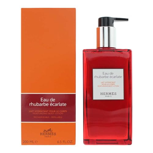 Hermès Eau De Rhubarbe Écarlate Refillable Moisturizing Body Lotion for Men 6.5 Ounce