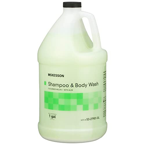 McKesson Body Wash and Shampoo - 1 Gallon Bulk Refill Full Body Wash with Aloe Summer Rain Scent - Sensitive Skin & Hair 2‑in‑1