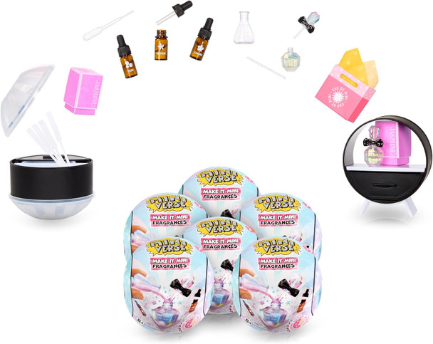 MGA's Miniverse - Make It Mini Fragrances Mini Collectibles Mystery Blind Packaging DIY Real Cosmetic Products Perfume Amber Woodsy Fruity Floral Fresh Scents Non Toxic Collectors 8+