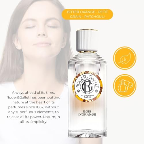 ROGER & GALLET  Fragrant Water Body Spray for Women  Bois D'Orange - Orange Wood 1 Oz.