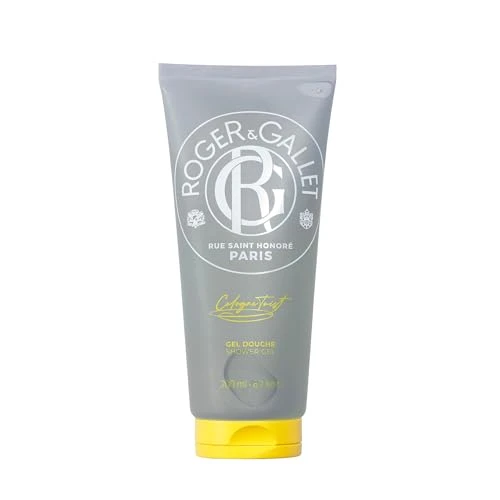 ROGER & GALLET Shower Gel Cologne Twist - Invigorating Citrus & White Woods - Enriched with Sage & Aloe Vera - Natural Easy Rinse Formula - Vitalizing Organic Body Wash for Men & Women - 200ml