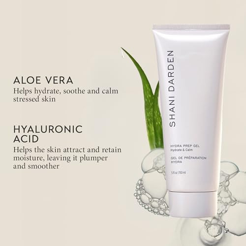 SHANI DARDEN SKIN CARE Hydra Prep Gel Silky Hydrating Gel Serum with Aloe Vera & Hyaluronic Acid for Smooth Glide with Face Sculpting Tools Gua Sha & Face Roller 5.07 fl oz