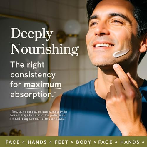 SMNutrition Beef Tallow Balm for Men  Face & Body  Men’s Beef Tallow for Skin Health & Barrier Support  Unscented  Moisturizing Face Body & Hands Balm with Organic Beeswax  Grass-Fed & Cruelty-  2 oz