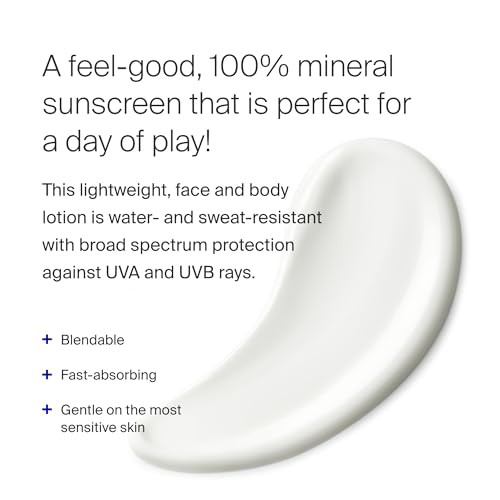 Supergoop PLAY Mineral Lotion - 3.4 fl oz Pack of 2 - Broad Spectrum SPF 30 Sunscreen for Face & Body - Lightweight Fast Absorbing Water Resistant - With Green Algae