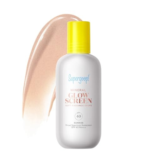 Supergoop Glowscreen Soft-Radiance Drops Mineral SPF 40 - Sunrise - 1.7 oz - Visibly Illuminates Smooths Evens Skin & Blurs Pores Instantly - All Skin Types