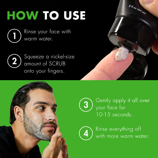 Tiege Hanley Exfoliating Face Wash for Men Gentle Fragrance-Free Face Scrub With Apricot Seed Powder Vitamin B3 & Allantoin Cooling Exfoliator Gentle on Sensitive Skin Men’s Skin Care 2 FL Oz