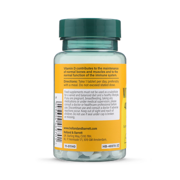 Holland & Barrett Vitamin D3 400 I.U. 10μg 240 Tablets