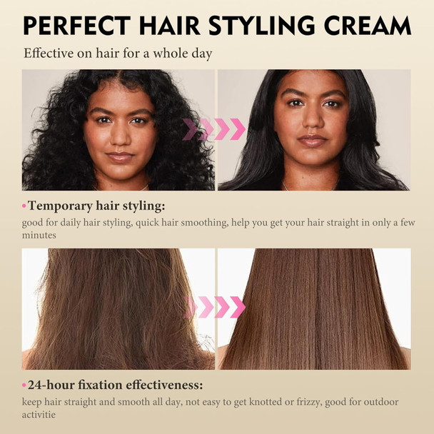 SEVICH Hair Straightener Cream - Frizz Control Hair Care Products, Hair Serum for Frizzy and Damaged Hair, Keratina Para Alisar El Pelo - Long-Lasting Smoothness, Hair straightening 72H,100g