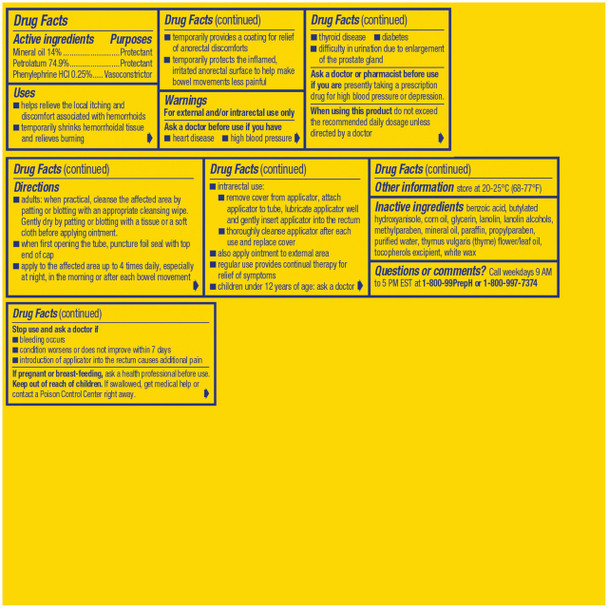 Preparation H Hemorrhoid Ointment Itching Burning and Discomfort Relief - 1 Oz Tube