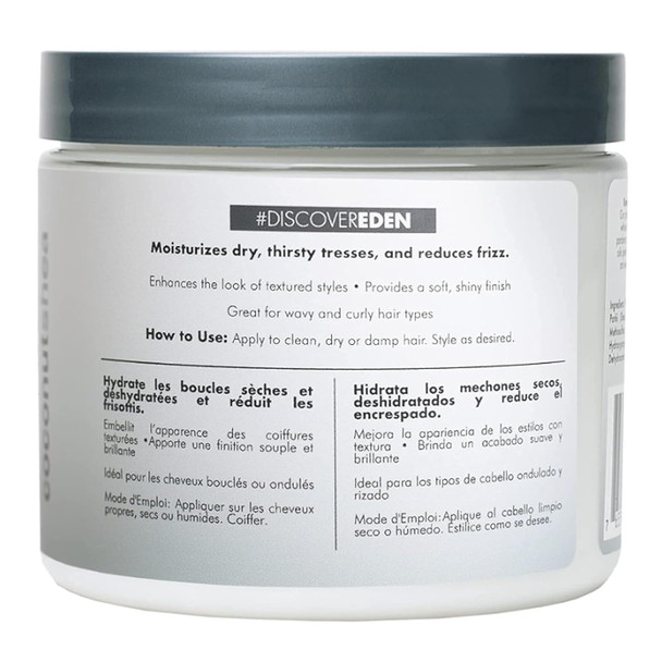 EDEN BodyWorks Coconut Shea Pudding Soufflé | Curl Cream for Curly Hair Products| Styling Cream for Soft Curls Hair Products | 16 oz