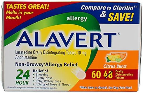 Alavert Allergy Relief Nondrowsy Citrus Burst 60 Tablets (Pack Of 3)