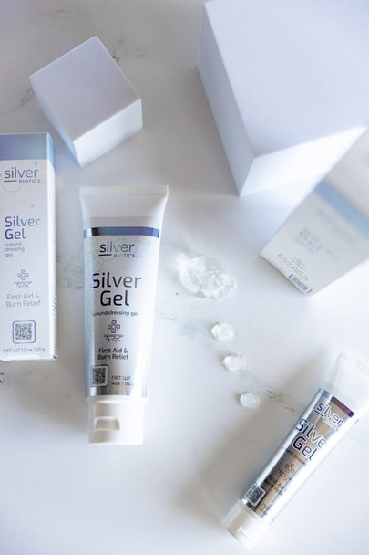 American Biotech Labs Silver Biotics First Aid Advanced Silver Technology 24 Ppm Wound Healing Gel Protection For Cuts Irritations And Burns 4.0 Oz