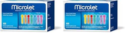 Ascensia Microlet Lancets For Glucose Blood Testing Multicolored 100 Count