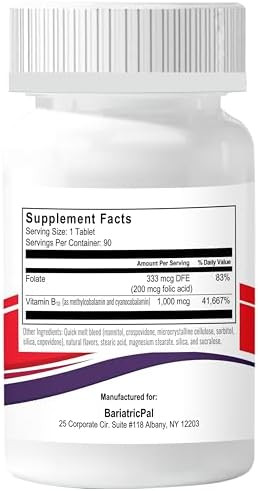 Bariatricpal 1000Mcg B12 Sugar Quick Melts (90 Count) Berry