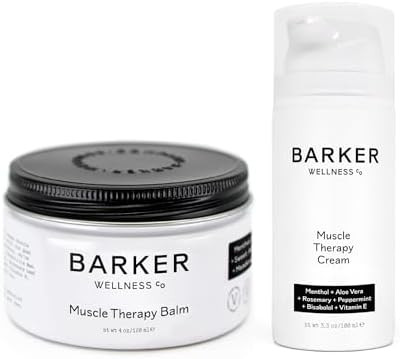 Barker Wellness Co Muscle Therapy Balm And Muscle Therapy Cream Bundle