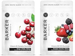 Barker Wellness Co Vitamin Bcomplex And Vitamin D3 + K2 Gummies Bundle