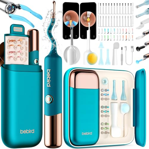 Bebird Earsight Ultra Ear Wax Removal Tool Camera Ear Cleaner With Flexible Ear Camera Otoscope Painless Visual Ear Pick Tweezers Visual Scope Earwax Cleaning Dropper Ear Cleaning Kit For Family