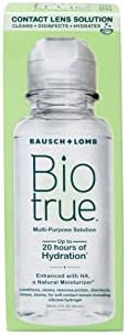 Biotrue Contact Solution Multipurpose Lens Solution For Soft Lenses Cleans Disinfects Removes Protein Buildup Dirt & Debris Hydrates Stores & Conditions Contacts 2 Fl Oz (Pack Of 4)