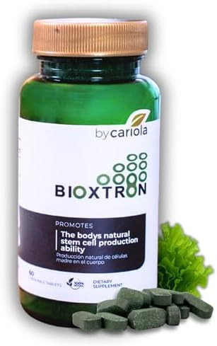 Bioxtron Natural Stem Cell Supplement Capsules Blue Green Algae Spirulina Energy Support 60 Capsules