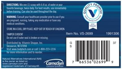 Bodytech Betaalanine Powder Supports Muscle Endurance Performance & Workout Capacity Unflavored (5.1 Oz 90 Servings)