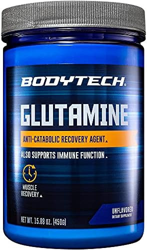 Bodytech Glutamine Powder Supports Muscle Recovery Immune Health & Exercise Performance Unflavored (11.12 Oz 70 Servings)