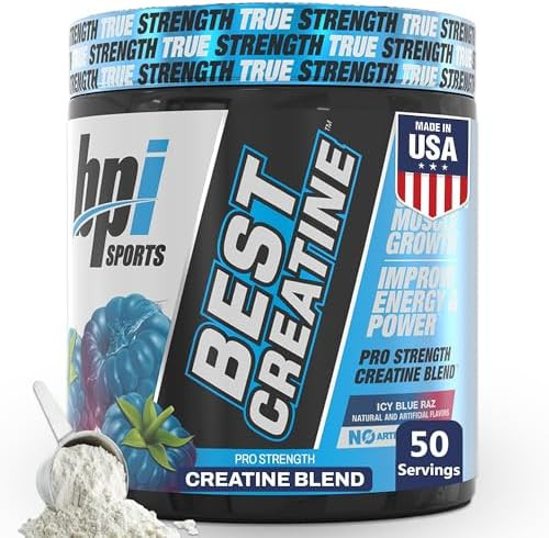 Bpi Sports Best Creatine Creatine Monohydrate Powder For Men & Women Himalayan Salt Strength Pump Endurance Muscle Growth Muscle Definition No Bloat Snow Cone 50 Servings 10.58 Oz