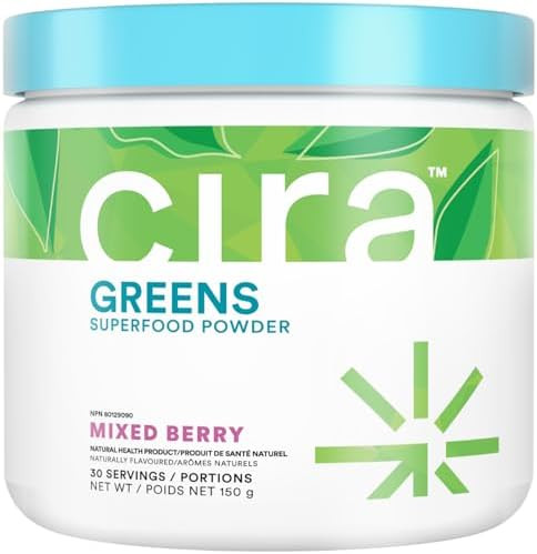 Cira Daily Greens Naturally Sweetened Organic Spirulina Superfood Powder With Premium Antioxidantrich Ingredients For Debloating Digestion & Energy Pineapple Coconut 30 Servings