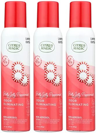 Citrus Magic Holiday Odor Eliminating Air Freshener Spray Winter Wonder Green 3Ounce Pack Of 3