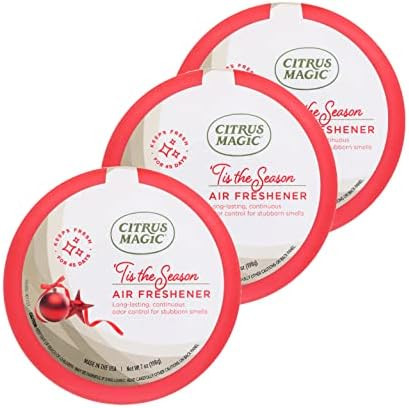 Citrus Magic Holiday Odor Absorbing Solid Air Freshener 'Tis The Season 7Ounce Pack Of 12