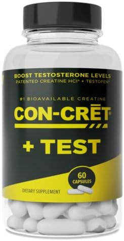 Concret+ Test Concret Patented Creatine Hcl Now With Testofen Boost Testosterone Levels 60 Capsules