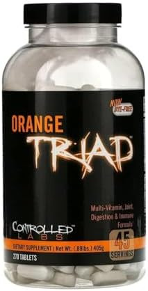 Controlled Labs Orange Triad Daily Multivitamin Iron Sports Supplement For Workout Digestion Immune And Joints 45 Serv Tablets (270 Count (Pack Of 1))